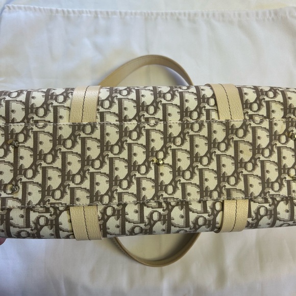 Christian Dior Embroidered Floral Trotter Canvas Handbag - Picture 7 of 16